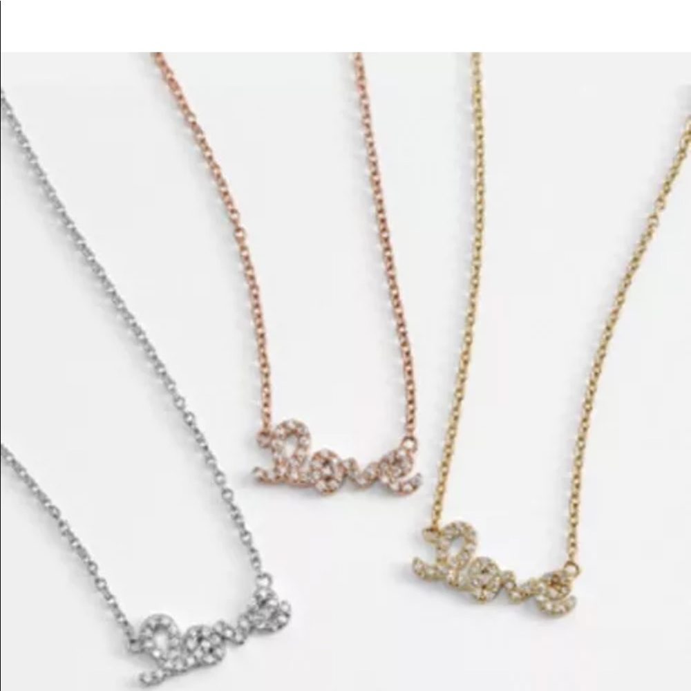 Sugar Bean Jewelry “love” Necklaces - NEW